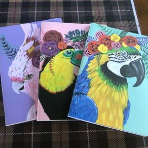 Flower crown birds notebooks